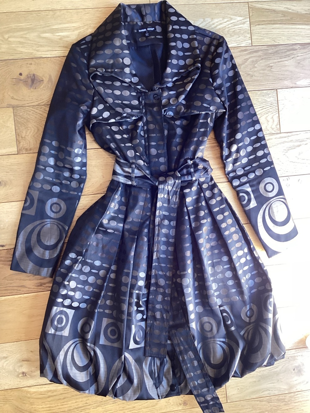 Samuel Dong geometric dress coat